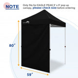 EAGLE PEAK Sunwall / Sidewall for 5x5 ft Straight Leg Canopy only, 1 Sidewall, White / Blue - Eagle Peak Canopy and Outdoor Products