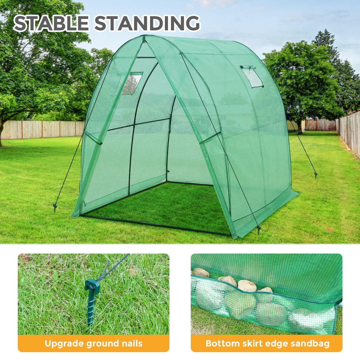 EAGLE PEAK Tunnel Greenhouse 70.9"x70.9"x78.7" - Eagle Peak Canopy and Outdoor Products