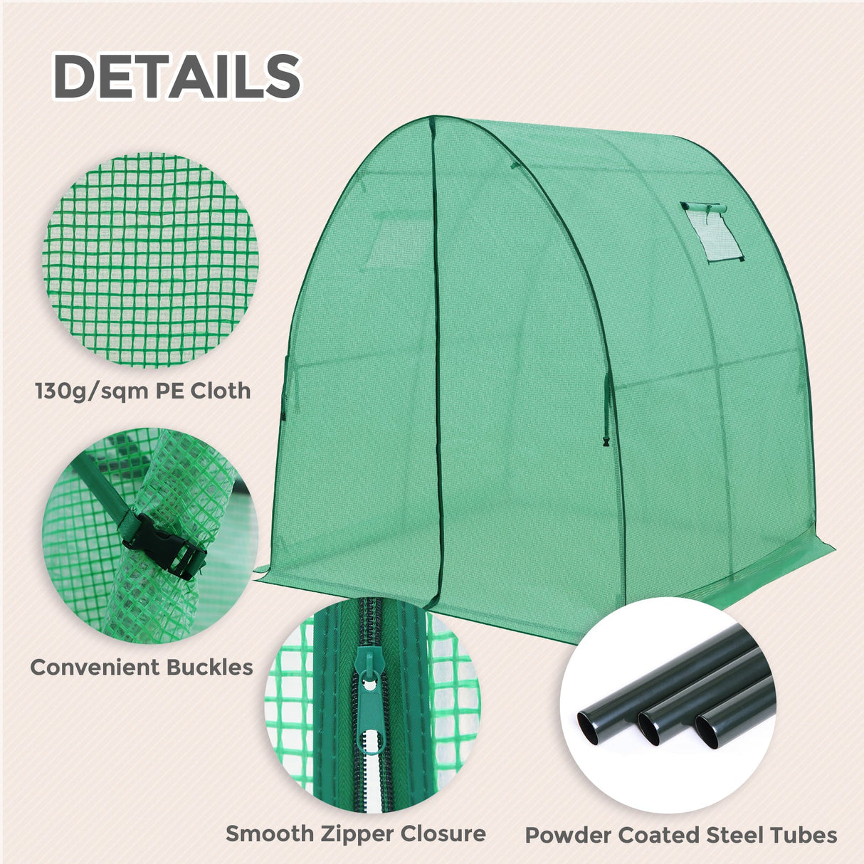 EAGLE PEAK Tunnel Greenhouse 70.9"x70.9"x78.7" - Eagle Peak Canopy and Outdoor Products