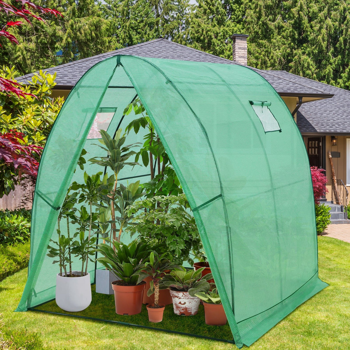 EAGLE PEAK Tunnel Greenhouse 70.9"x70.9"x78.7" - Eagle Peak Canopy and Outdoor Products