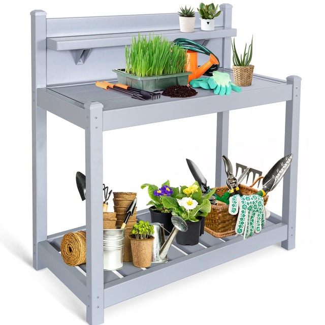 EAGLE PEAK Vinyl Waterproof Garden Potting Bench 40x 21.6x43.9 - Eagle Peak Canopy and Outdoor Products