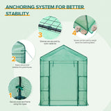 EAGLE PEAK Walk in 3 - Tier Greenhouse,61"x28"x79" - Eagle Peak Canopy and Outdoor Products