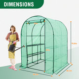 EAGLE PEAK Walk in Greenhouse 3 Tier with Wire Shelves - Eagle Peak Canopy and Outdoor Products