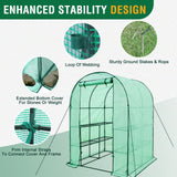 EAGLE PEAK Walk in Greenhouse 3 Tier with Wire Shelves,56.3”x56.3”x76.8” - Eagle Peak Canopy and Outdoor Products