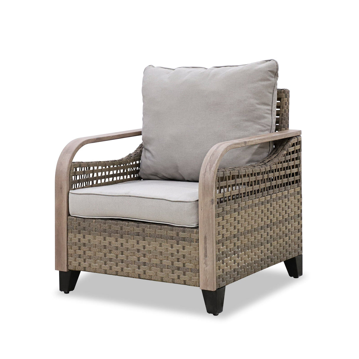 EAGLE PEAK Wicker Outdoor Chair with Cushions - Eagle Peak Canopy and Outdoor Products