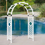 EAGLE PEAK Wood Arbor Garden Trellis Archway, Wedding Arch for Ceremony, Outdoor Wooden Pergola for Climbing Plant, 92 in - Eagle Peak Canopy and Outdoor Products