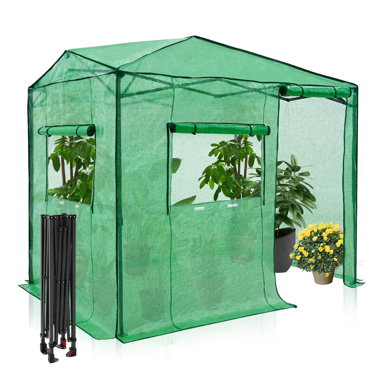 Easy Setup 8x6 Instant Pop Up Greenhouse - Eagle Peak Custom Canopy Tent