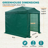 Easy Setup 8x6 Instant Pop Up Greenhouse - Eagle Peak Custom Canopy Tent