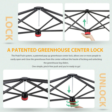 Easy Setup 8x6 Instant Pop Up Greenhouse - Eagle Peak Custom Canopy Tent