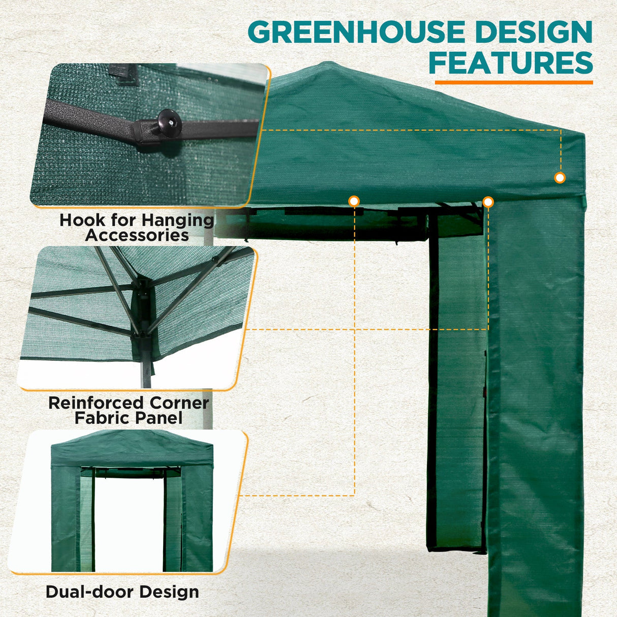 Easy Setup 8x6 Instant Pop Up Greenhouse - Eagle Peak Custom Canopy Tent