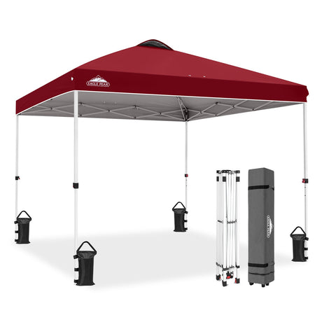 Easy Setup Straight Leg 10x10 Pop Up Canopy Tent w/ 100 sqft of Shade - Eagle Peak®