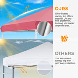 Easy Setup Straight Leg 10x10 Pop Up Canopy Tent w/ 100 sqft of Shade - Eagle Peak®