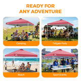 Easy Setup Straight Leg 10x10 Pop Up Canopy Tent w/ 100 sqft of Shade - Eagle Peak®