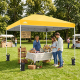 Easy Setup Straight Leg 10x10 Pop Up Canopy Tent w/ 100 sqft of Shade - Eagle Peak®