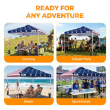 Easy Setup Straight Leg 10x10 Pop Up Canopy Tent w/ 100 sqft of Shade - Eagle Peak®