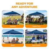 Easy Setup Straight Leg 10x10 Pop Up Canopy Tent w/ 100 sqft of Shade - Eagle Peak®