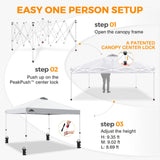 Easy Setup Straight Leg 10x10 Pop Up Canopy Tent w/ 100 sqft of Shade - Eagle Peak®