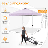 Easy Setup Straight Leg 10x10 Pop Up Canopy Tent w/ 100 sqft of Shade - Eagle Peak®
