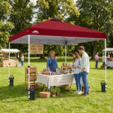 Easy Setup Straight Leg 10x10 Pop Up Canopy Tent w/ 100 sqft of Shade - Eagle Peak®