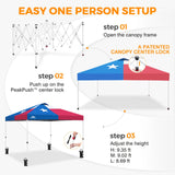 Easy Setup Straight Leg 10x10 Pop Up Canopy Tent w/ 100 sqft of Shade - Eagle Peak®