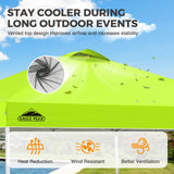 Easy Setup Straight Leg 10x10 Pop Up Canopy Tent w/ 100 sqft of Shade - Eagle Peak®