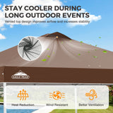 Easy Setup Straight Leg 10x10 Pop Up Canopy Tent w/ 100 sqft of Shade - Eagle Peak®