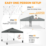 Easy Setup Straight Leg 10x10 Pop Up Canopy Tent w/ 100 sqft of Shade - Eagle Peak®