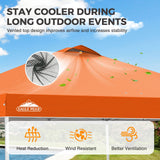 Easy Setup Straight Leg 10x10 Pop Up Canopy Tent w/ 100 sqft of Shade - Eagle Peak®