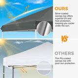 Easy Setup Straight Leg 10x10 Pop Up Canopy Tent w/ 100 sqft of Shade - Eagle Peak®