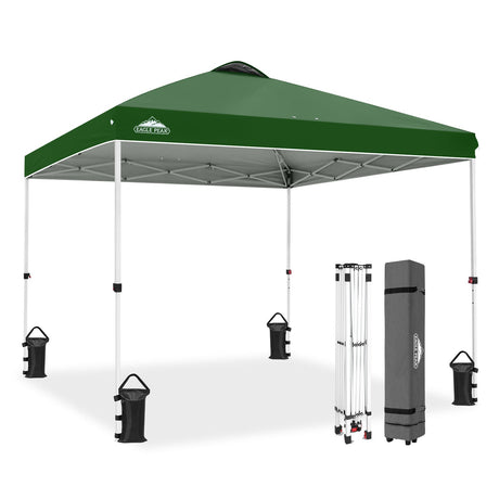 Easy Setup Straight Leg 10x10 Pop Up Canopy Tent w/ 100 sqft of Shade - Eagle Peak®