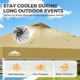 Easy Setup Straight Leg 10x10 Pop Up Canopy Tent w/ 100 sqft of Shade - Eagle Peak®