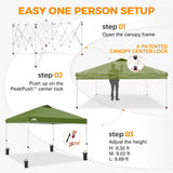 Easy Setup Straight Leg 10x10 Pop Up Canopy Tent w/ 100 sqft of Shade - Eagle Peak®