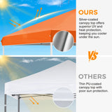 Easy Setup Straight Leg 10x10 Pop Up Canopy Tent w/ 100 sqft of Shade - Eagle Peak®
