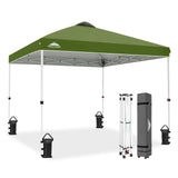 Easy Setup Straight Leg 10x10 Pop Up Canopy Tent w/ 100 sqft of Shade - Eagle Peak®