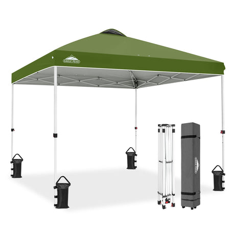 Easy Setup Straight Leg 10x10 Pop Up Canopy Tent w/ 100 sqft of Shade - Eagle Peak®