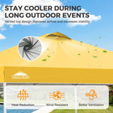 Easy Setup Straight Leg 10x10 Pop Up Canopy Tent w/ 100 sqft of Shade - Eagle Peak®