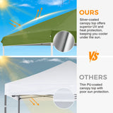 Easy Setup Straight Leg 10x10 Pop Up Canopy Tent w/ 100 sqft of Shade - Eagle Peak®