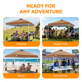Easy Setup Straight Leg 10x10 Pop Up Canopy Tent w/ 100 sqft of Shade - Eagle Peak®