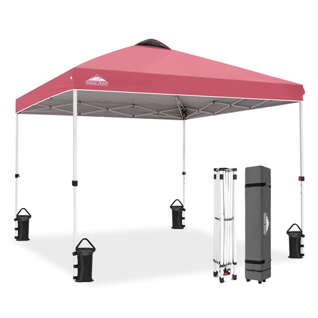 Easy Setup Straight Leg 10x10 Pop Up Canopy Tent w/ 100 sqft of Shade - Eagle Peak®