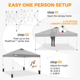 Easy Setup Straight Leg 10x10 Pop Up Canopy Tent w/ 100 sqft of Shade - Eagle Peak®