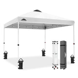 Easy Setup Straight Leg 10x10 Pop Up Canopy Tent w/ 100 sqft of Shade - Eagle Peak®
