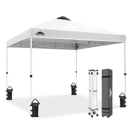Easy Setup Straight Leg 10x10 Pop Up Canopy Tent w/ 100 sqft of Shade - Eagle Peak®