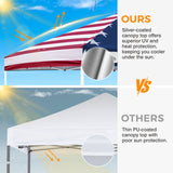 Easy Setup Straight Leg 10x10 Pop Up Canopy Tent w/ 100 sqft of Shade - Eagle Peak®