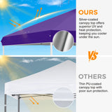 Easy Setup Straight Leg 10x10 Pop Up Canopy Tent w/ 100 sqft of Shade - Eagle Peak®