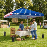 Easy Setup Straight Leg 10x10 Pop Up Canopy Tent w/ 100 sqft of Shade - Eagle Peak®