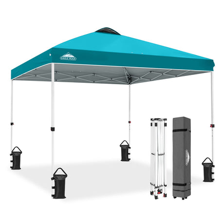 Easy Setup Straight Leg 10x10 Pop Up Canopy Tent w/ 100 sqft of Shade - Eagle Peak®