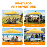 Easy Setup Straight Leg 10x10 Pop Up Canopy Tent w/ 100 sqft of Shade - Eagle Peak®