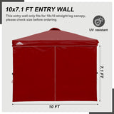 Entry Wall Panel with Zipper for 10x10 Straight Leg Canopy only, 1 Sidewall - Eagle Peak Custom Canopy Tent