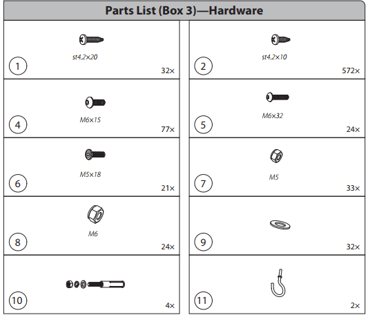 EP-SSP80H-Hardware Kit - Eagle Peak®