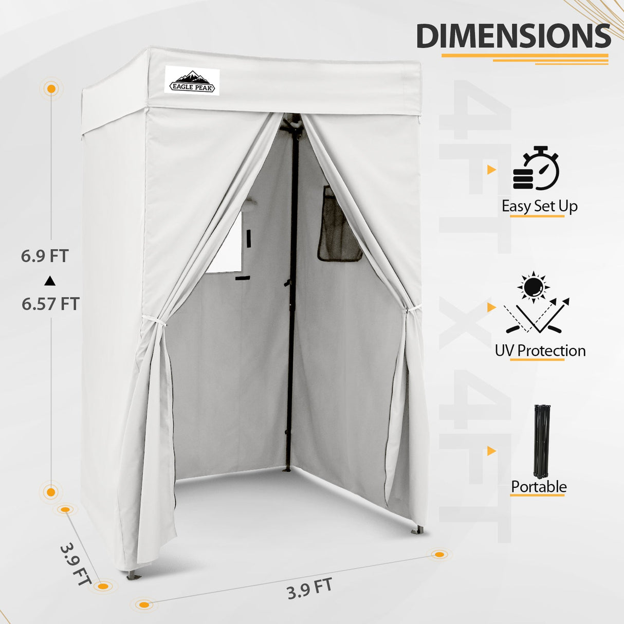 Flat Top 4x4 Pop - up Canopy Changing Room - Eagle Peak Custom Canopy Tent